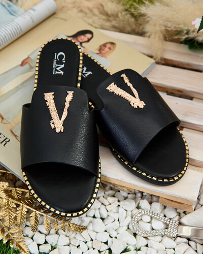 Royalfashion Жіночі шльопанці з екошкіри Cemenna