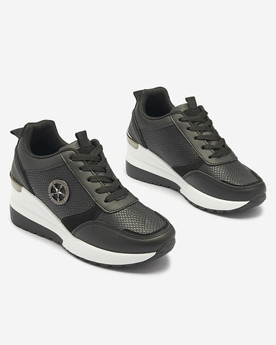 OUTLET Černá dámská sportovní obuv na podpatku Amiley- Footwear