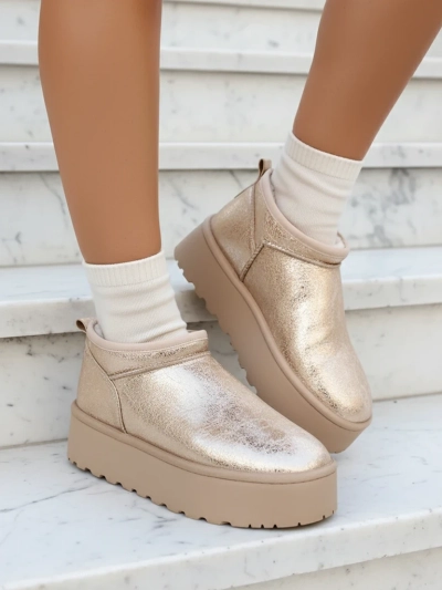 Royalfashion Dámské krátké boty a'la snow boots Ozozi