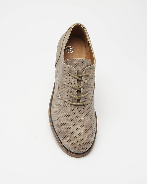 OUTLET Royalfashion Жіночі ажурні напівчеревики хакі Azedvi