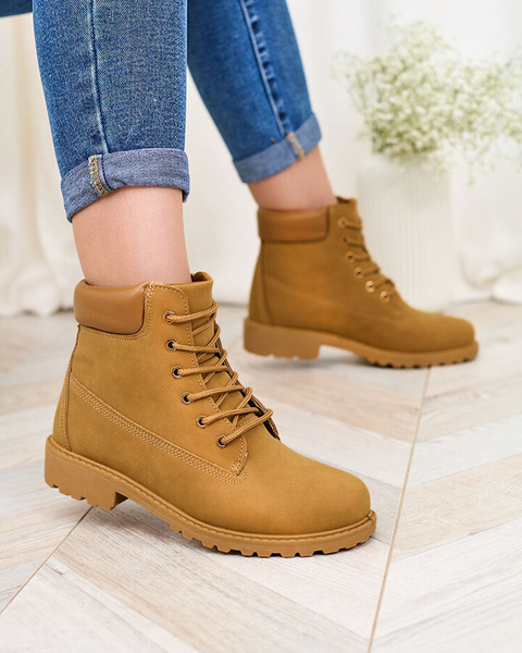 Royalfashion Hnědé dámské trapéry Karveliea