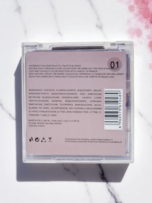 Палетка з 4 відтінків рум’ян з дзеркалом