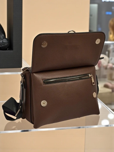 Kabelka Venezia Elegante z Ekologické Kůže v Tmavě Hnědé Barvě