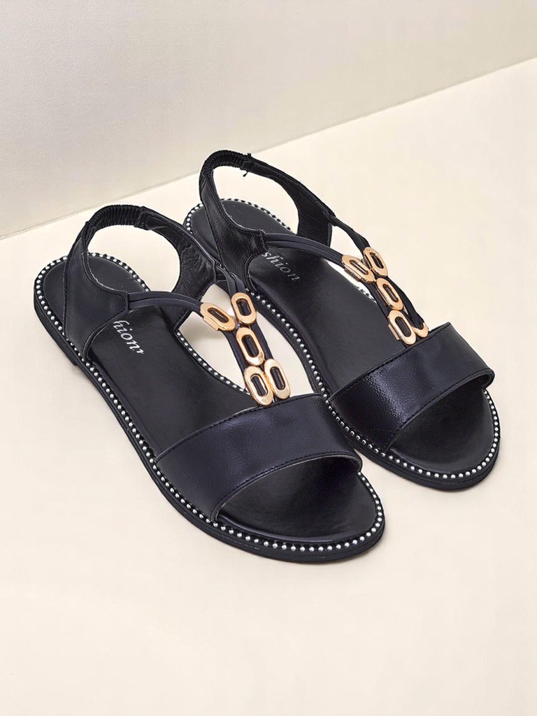 Royalfashion Dámské sandály s ozdobnými pásky Siena Glow