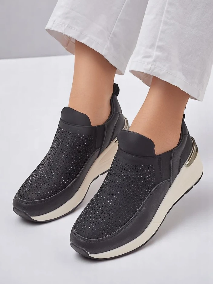 Royalfashion dámské sportovní boty na slip-on s kamínky Elera