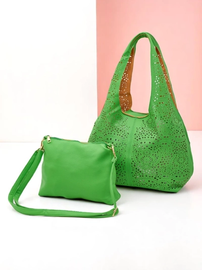 Royalfashion Velká dámská shopper kabelka z krajky Lira Lace