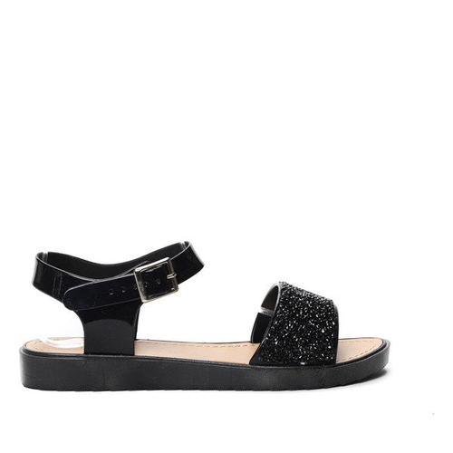 sandałki zdobione cyrkoniami Maxine- Obuwie