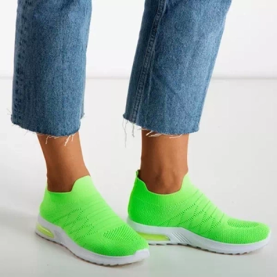 OUTLET Неонові зелені жіночі спортивні туфлі - на Brighta - Взуття