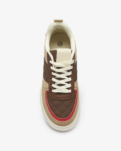 Коричневі стьобані жіночі спортивні туфлі Xitery - Взуття