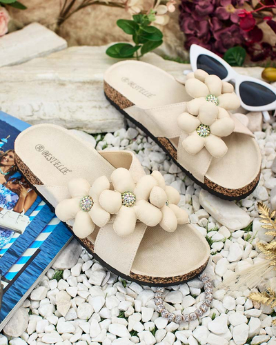Royalfashion Жіночі шльопанці Polidda Flower Strap Flip Flips