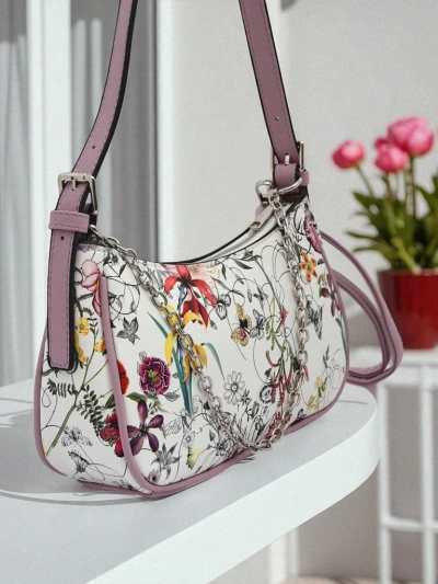 Royalfashion Malá dámská kabelka z eko kůže s květinovým vzorem Lily Bloom