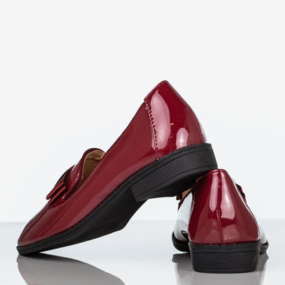 Dámské červené lakované mokasíny - Obuv 1
