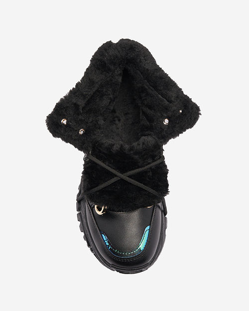 Чорні жіночі утеплені спортивні кросівки Nepolle- Взуття