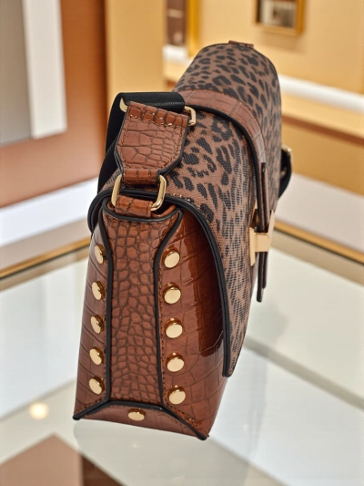 Лакована маленька жіноча сумочка з екошкіри Panthere Mist