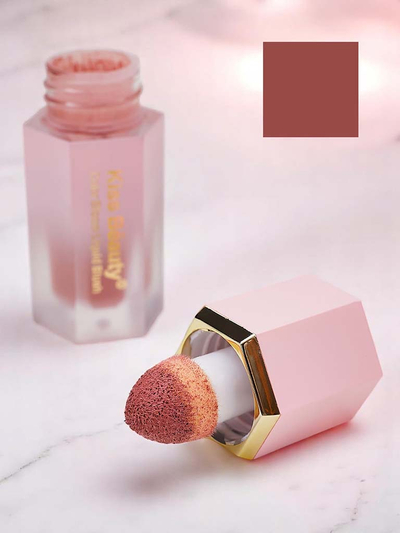 Рідкі рум'яна Kiss Beauty з аплікатором-губкою, колір Crush