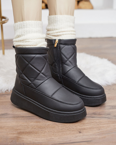 Royalfashion Černé dámské boty a'la snow boots Kacecica