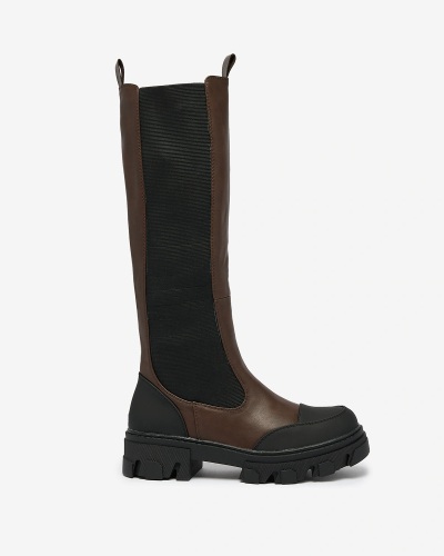 Royalfashion Tmavě hnědé dámské polobotky Blyss