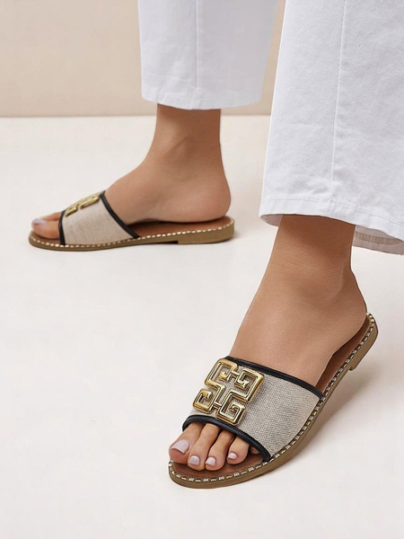 Royalfashion Dámské pantofle s plochou podrážkou Rorole