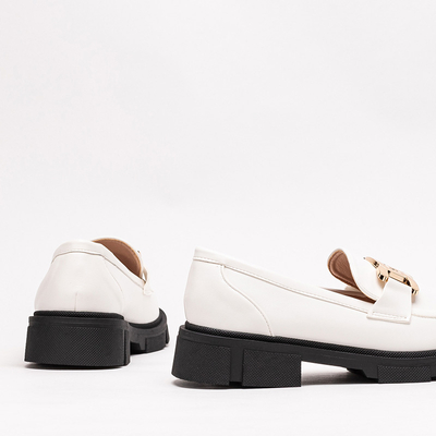 Лофери з ланцюжком в білому кольорі Semla