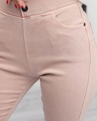 Dámské světle růžové treggings- Oblečení