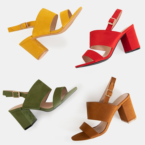 Коричневі жіночі босоніжки на підборах Akimo