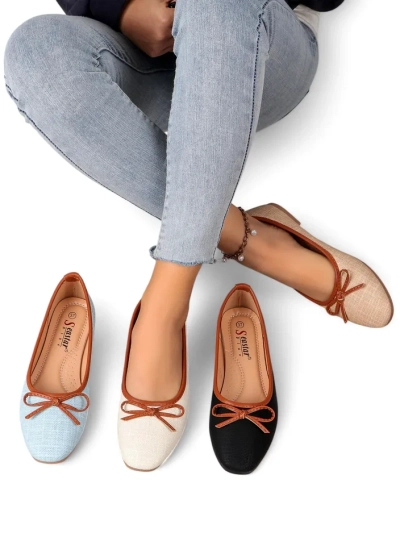 Royalfashion жіночі балетки з блискітками та бантом Aramie
