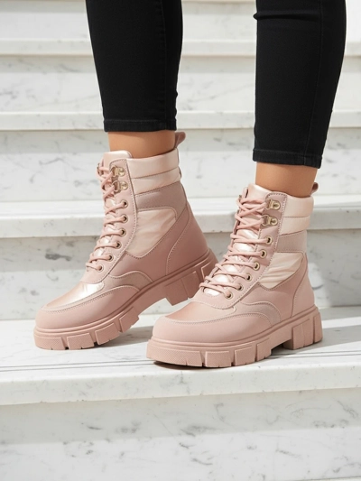 Bootsy Fuego Rosa - Stylové Dámské Boty S Plochým Podpatkem