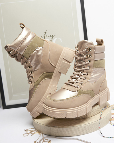 Світло-коричневі жіночі утеплені черевики-трапери Kasemi-Footwear