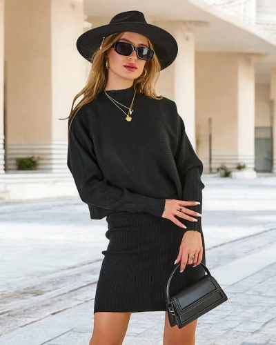 Royalfashion Dámský komplet se svetrem a šaty