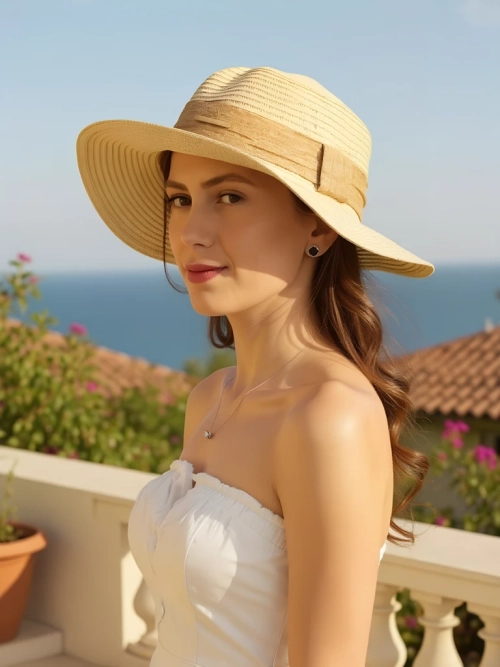 Royalfashion Солом'яний капелюх для жінок Ribbon Whisper