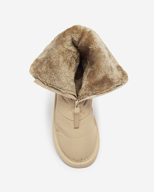 OUTLET Світло-коричневі жіночі черевики а-ля снігоступи Tirigga- Footwear