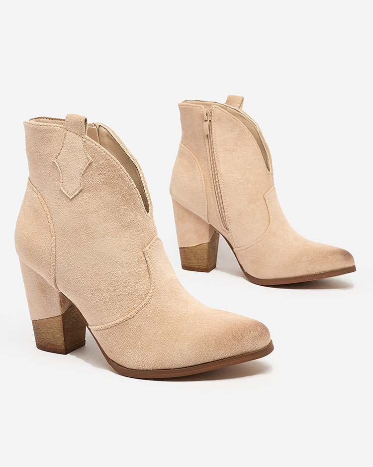 Royalfashion Béžové dámské kovbojské boty Temtera