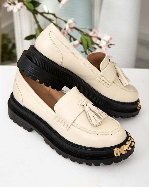 Royalfashion Жіночі мокасини з китицями Fresosne