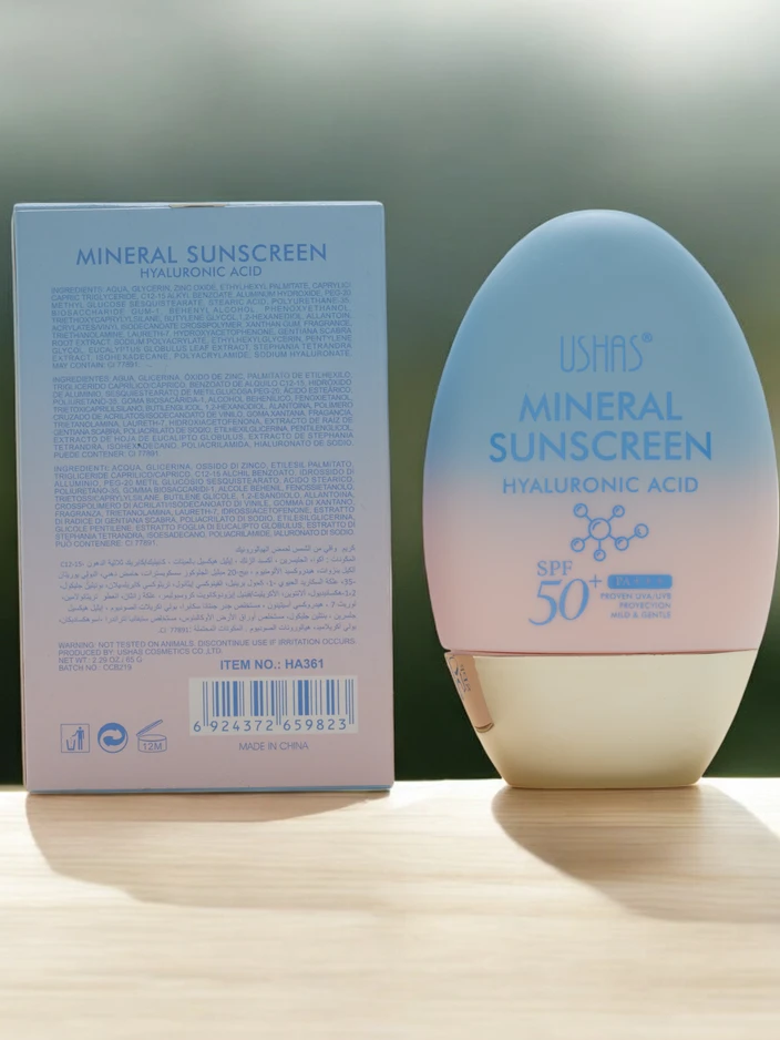 Ushah opalovací krém s hyaluronovou kyselinou 50 SPF 60g