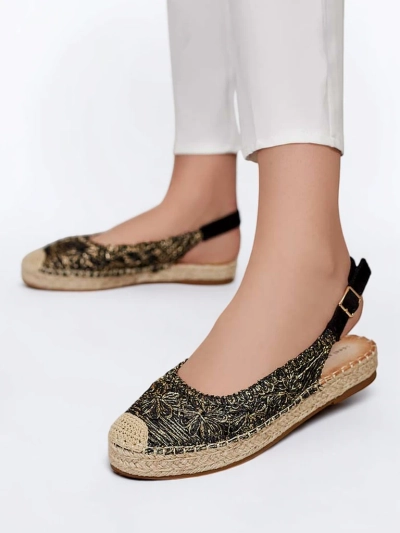 Royalfashion Dámské espadrilky s ozdobnou výšivkou