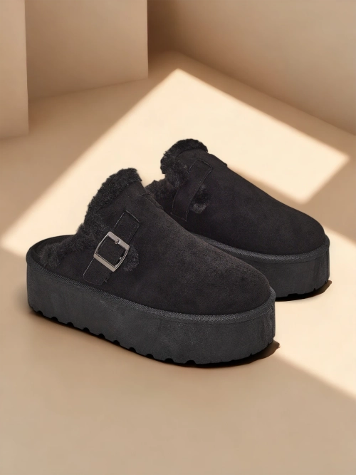 Королівська мода Короткі чоботи без каблуків для жінок Поктес