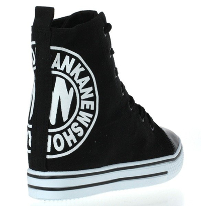 Černé, klínové tenisky - Obuv 1