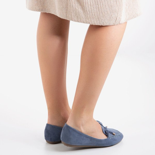 Сині лофери з бантом Petronella - Взуття 1