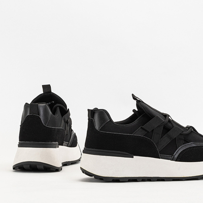 OUTLET Černá dámská sportovní obuv s vyšší podrážkou Kanislo - Obuv