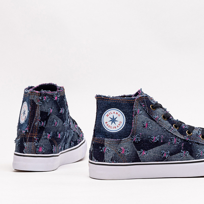 Tmavě modré dámské látkové tenisky Denario - Obuv