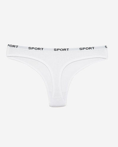 Dámská bílá tanga - Spodní prádlo