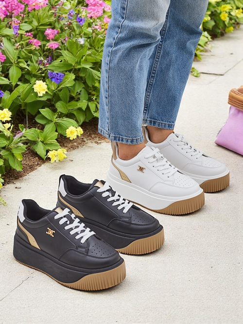 Жіночі снікерси Arianna Bianco на платформі з екологічної шкіри 5 см