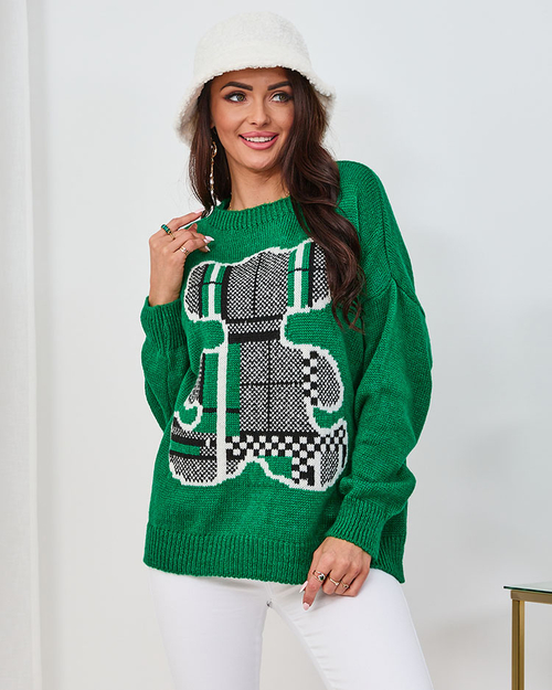 Royalfashion Темно-зелений жіночий светр
