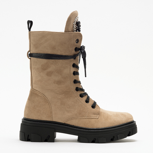 Коричневі жіночі черевики з прикрасою Moxo