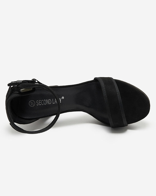 Босоніжки жіночі на високому стовпі, еко замша Momli - Взуття