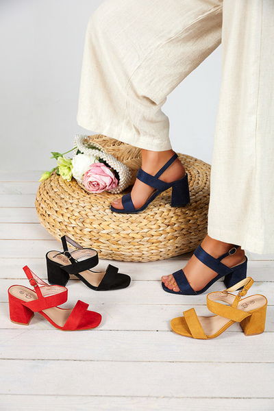 Жіночі темно-сині босоніжки на штирі Riddo- Footwear