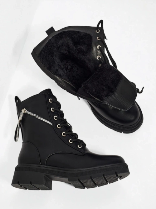 Ботильйони Жіночі Venus Чорні Шкіряні Елегантні на Осінь