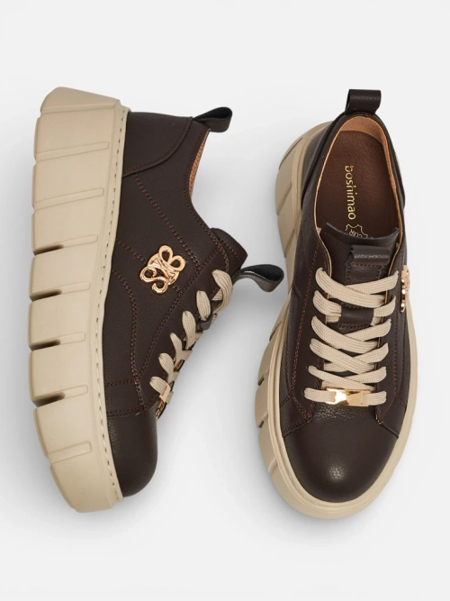 Спортивні жіночі снікерси з натуральної шкіри Taures