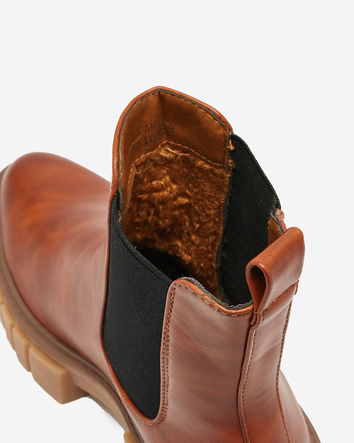 Royalfashion Коричневі жіночі черевики на суцільній підошві Eferope