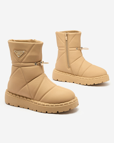 Royalfashion Camel dámské boty a'la snow boots Oterika